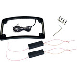 CUSTOM DYNAMICS TF06B Custom Dynamics Tri-Radius License Plate Frame W Flushmount Leds - Black Tf06-B