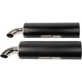 TRINITY RACING TR4190DBK Full Dual Exhaust System - Black - Rzr Xp 1000 Tr-4190D-Bk