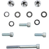 CIRO 10111 Ciro Screw Caps - Windshield - Black/Chrome 10111