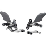 GILLES TOOLING AS31GT3Y15B Gilles Tooling Adjustable Rearset - Black/Chrome As31Gt3-Y15-B