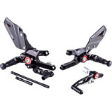 Gilles Tooling Mue2 Rearset - Black - Honda Mue2-H01-B