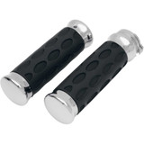 DRAG SPECIALTIES 0630-0372 Drag Specialties Grips - Hotop - Chrome/Rubber
