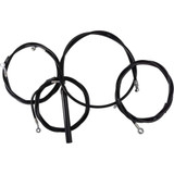 LA CHOPPERS LA8059KT216B Handlebar Cable/Brake Line Kit - Complete - 15" - 17" Handlebars - Black Vinyl La-8059Kt2-16B