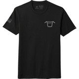 AMERICAN BIKER ABBHANDLEBAR08T104BL Handlebar Society Perfect Weight T-Shirt - Black/Gray - Large Abbhandlebar08T104Bl