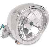 DRAG SPECIALTIES 2001-0095 Drag Specialties 5-3/4" Head Light With Visor - Clear Lens - Chrome