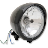DRAG SPECIALTIES 2001-0551 Drag Specialties 5-3/4" Head Light With Visor - Clear Lens - Black