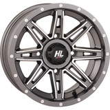 High Lifter Wheel - Hl22 - Front/Rear - Gun Metal Gray W/Machined - 14X7 - 4/156 - 4+3 (+10 Mm) 14Hl22-1856