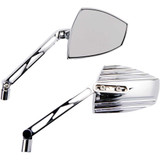 HIGHSIDER 3014910 Highsider Mirrors - Wave - Side View - Triangle - Chrome 301-4910
