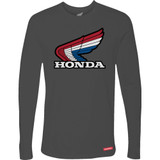 Honda Apparel Honda Wing Long-Sleeve T-Shirt - Charcoal - Xl Np21S-M3023-Xl