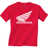 HONDA APPAREL NP21SY3034M Honda Apparel Youth Honda Wing T-Shirt - Red - Medium Np21S-Y3034-M