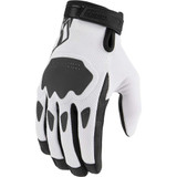 ICON 3301-4390 Icon Hooligan Ce Gloves - White - Small