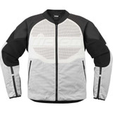 ICON 2810-4122 Icon Overlord3 Leather Jacket - White - 2Xl