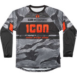 ICON 2824-0093 Icon TigerS Blood Jersey - Gray Camo - Large
