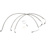 LA CHOPPERS LA8154B08 La Choppers Brake Lines - Mini Ape Hanger Handlebars - Stainless Steel La-8154B08