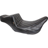 LE PERA LK587DDCHET Le Pera Tailwhip Seat - Double Diamond W/ Chestnut Thread - Black - Fl '08-'24 Lk-587Dd-Chet