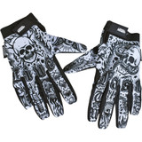 Lethal Threat Tattoo Gloves - Black/White - Medium Gl15017M