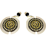 DRAG SPECIALTIES 2020-1808 Drag Specialties Flat-Style Dual Front Turn Signal Insert - White - Amber