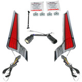 CUSTOM DYNAMICS CDFASCIASS6RC Custom Dynamics Fascia Led Light Panels - Chrome/Red Cd-Fascia-Ss6Rc