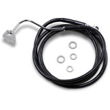 Drag Specialties Brake Line - Front (Upper) - Black - +10" With Abs