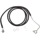 DRAG SPECIALTIES 1741-3997 Drag Specialties Brake Line - Front (Upper) - Black - +6" With Abs