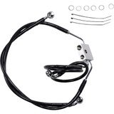 DRAG SPECIALTIES 1741-3826 Drag Specialties Brake Line - Front - Black - +4" - Fxdf '12-'17