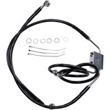 DRAG SPECIALTIES 1741-3828 Drag Specialties Brake Line - Front - Black - +6" - Fxdf '12-'17