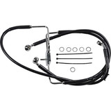 DRAG SPECIALTIES 1741-5855 Drag Specialties Brake Line - +8" - Black - Xl