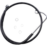 DRAG SPECIALTIES 1741-3774 Drag Specialties Brake Line - Front - Black - +10" - Fxs '12-'13