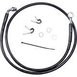 Drag Specialties Brake Line - Front - Black - +4" - '04-'10 Xl