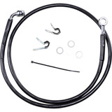 DRAG SPECIALTIES 1741-2528 Drag Specialties Brake Line - Front - Black - +4" - '04-'10 Xl