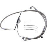 Drag Specialties Brake Line - Front - +2" - Touring - Stainless Steel