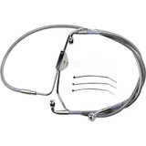DRAG SPECIALTIES 1741-2625 Drag Specialties Brake Line - Front - +4" - Touring - Stainless Steel