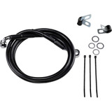 DRAG SPECIALTIES 1741-2546 Drag Specialties Brake Line - Front - Black - +4" - '99-'07 Fxst