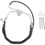 Drag Specialties Brake Line - Front - Black - +4" - Flh '96-'07 Drag Specialties Brake Line - Front - Black - +4" - Flh '96-'07