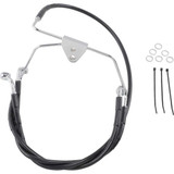 DRAG SPECIALTIES 1741-2516 Drag Specialties Brake Line - Front - Black - +4" - Flh '96-'07