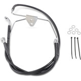 Drag Specialties Brake Line - Front - Black - +8" - Flh '96-'07
