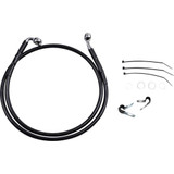 DRAG SPECIALTIES 1741-2558 Drag Specialties Brake Line - Front - Black - +4" - Fxd '00-'05