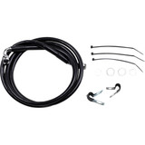 Drag Specialties Brake Line - Front - Black - +10" - Fxd '00-'05