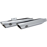 S&S CYCLE 5500736 S&S Cycle Slash Cut Race Mufflers - Chrome 550-0736