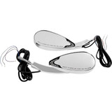 CUSTOM DYNAMICS CDMIRPLUGC Mirrors - Side View - With Led Turn Signals - Chrome - Pair Cd-Mir-Plug-C