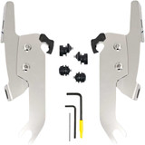 MEMPHIS SHADES MEK2051 Memphis Shades Fats/Slim Windshield Trigger Lock Complete Mount Kit - Polished - Flsl Mek2051