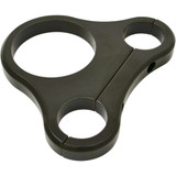 Drag Specialties 1.25" T-Bar Single Gauge Mount - Gloss Black - For 2.375/2.4" Mini Gauge