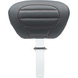 Mustang Deluxe Touring Removable Driver Backrest - Black W/American Beauty Red Stitching 79012Ab