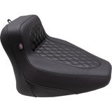 Mustang Squareback Seat - Solo - Black - Diamond Stitch - Chief '22-'24 88201