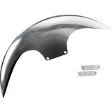 PAUL YAFFE BAGGER NATION PYO:CAFE2114LS Paul Yaffe Bagger Nation Cafe Front Fender - 21" - Satin Adaptors Pyo:Cafe-21-14L-S
