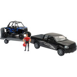 NEW RAY TOYS SS37426E Pick Up Truck W/ Polaris Rzr Xp1000 - 1:18 Scale - Black/Blue Ss-37426E