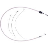 Polished Stainless Quick Connect Upper Clutch Cable 52384He