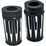 ARLEN NESS 20014 Arlen Ness Fork Boot Covers - Black Anodized - Deep Cut - Flhtd 20-014