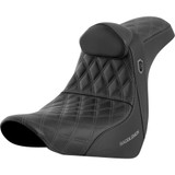 SADDLEMEN SC81829GRERT Pro Series Sdc Performance Seat - With Backrest - Gray Stitch - Fl/Fx '18-'23 Sc81829Grert