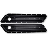 COVINGTONS C1010B Covingtons Saddlebag Hinge Cover - Dimpled - Black C1010-B